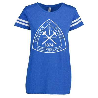 Colorado School Of Mines Orediggers Icon Logo Enza Ladies Jersey Football T-Shirt