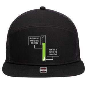 Chemistry Solution Or Precipitate Funny Chemist 7 Panel Mesh Trucker Snapback Hat