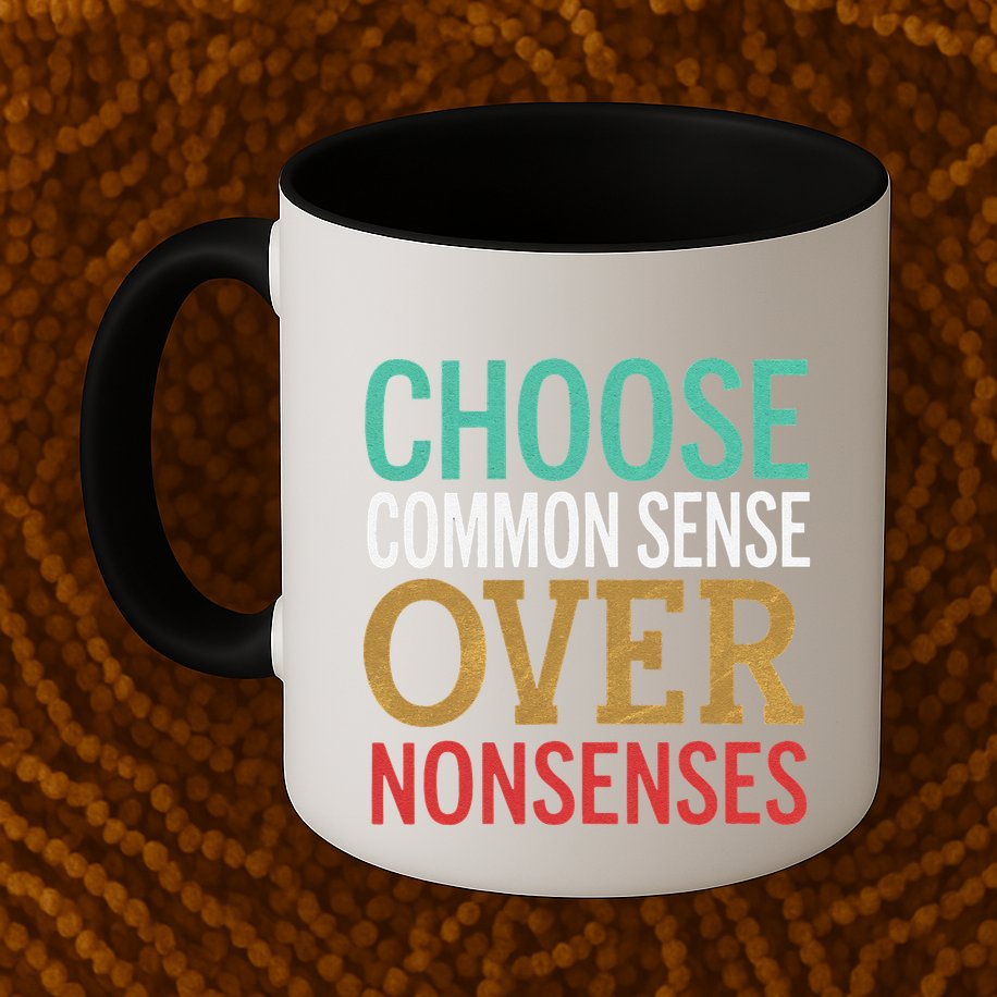 Common Sense Over Nonsense Mug