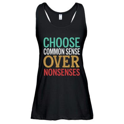 Common Sense Over Nonsense Ladies Essential Flowy Tank
