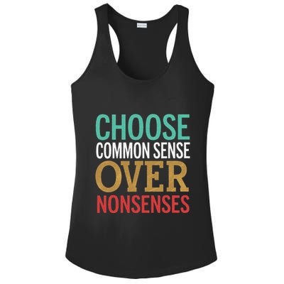 Common Sense Over Nonsense Ladies PosiCharge Competitor Racerback Tank