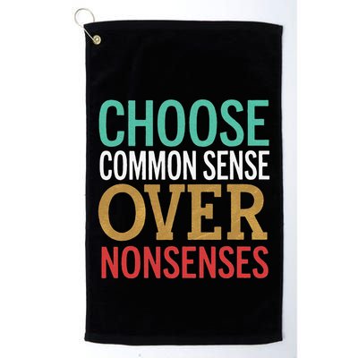 Common Sense Over Nonsense Golf Towel
