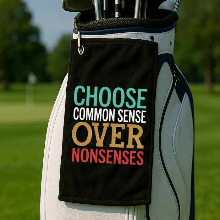 Common Sense Over Nonsense Golf Towel