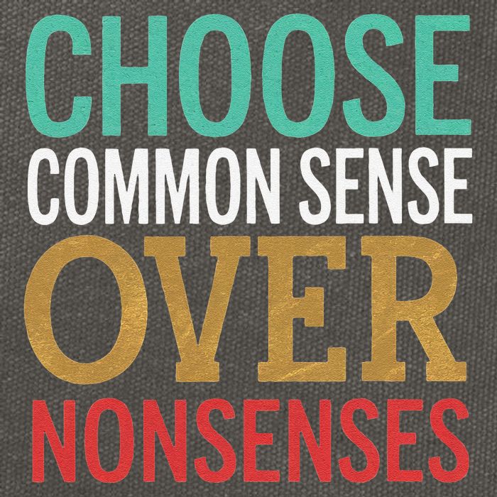 Common Sense Over Nonsense Cotton Canvas Backpack
