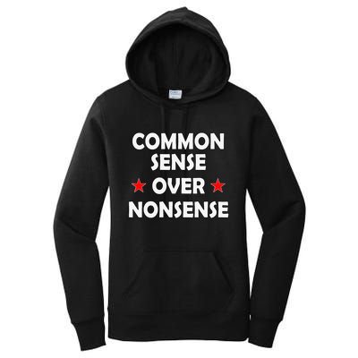 Common Sense Over Nonsense Women's Pullover Hoodie