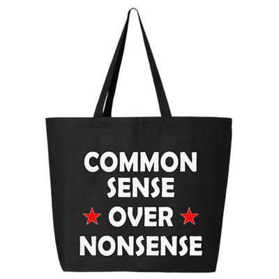 Common Sense Over Nonsense 25L Jumbo Tote