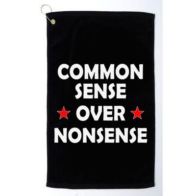 Common Sense Over Nonsense Golf Towel