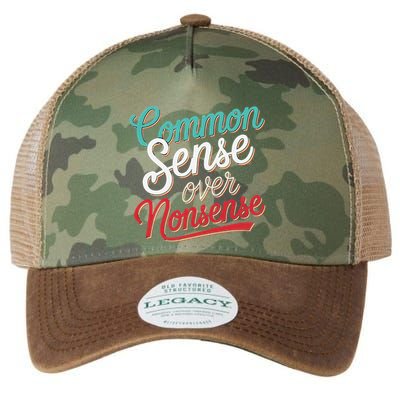 Common Sense Over Nonsense Retro Legacy Tie Dye Trucker Hat