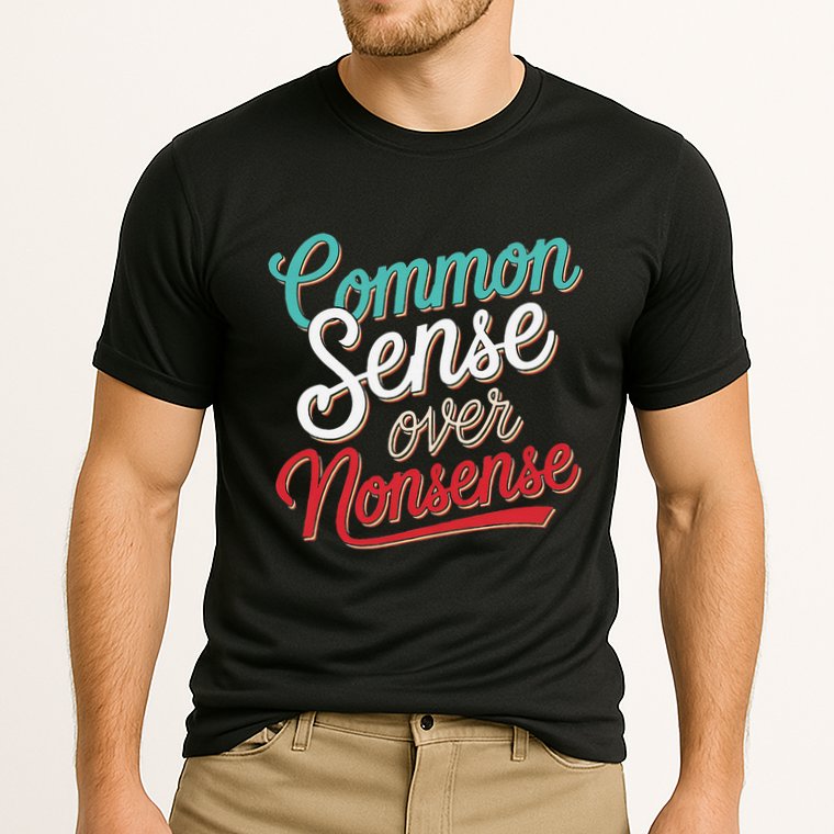 Common Sense Over Nonsense Retro Performance Shirt