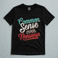 Common Sense Over Nonsense Retro T-Shirt