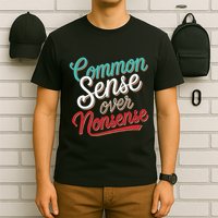 Common Sense Over Nonsense Retro T-Shirt