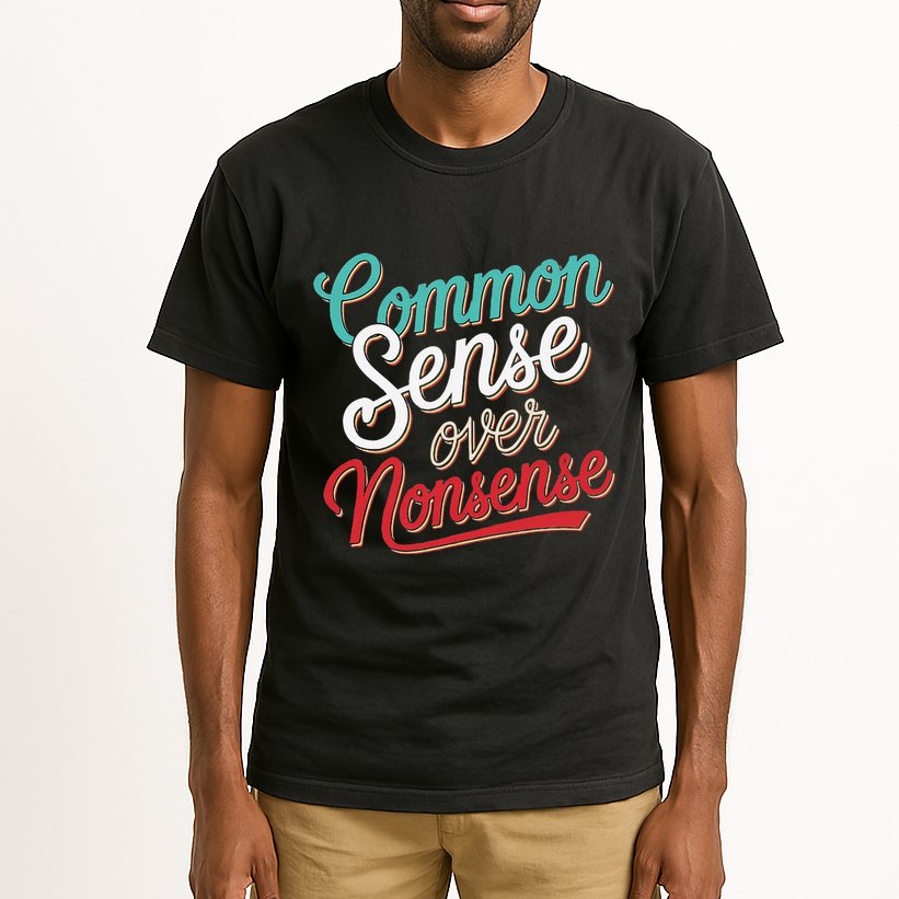 Common Sense Over Nonsense Retro Tall T-Shirt