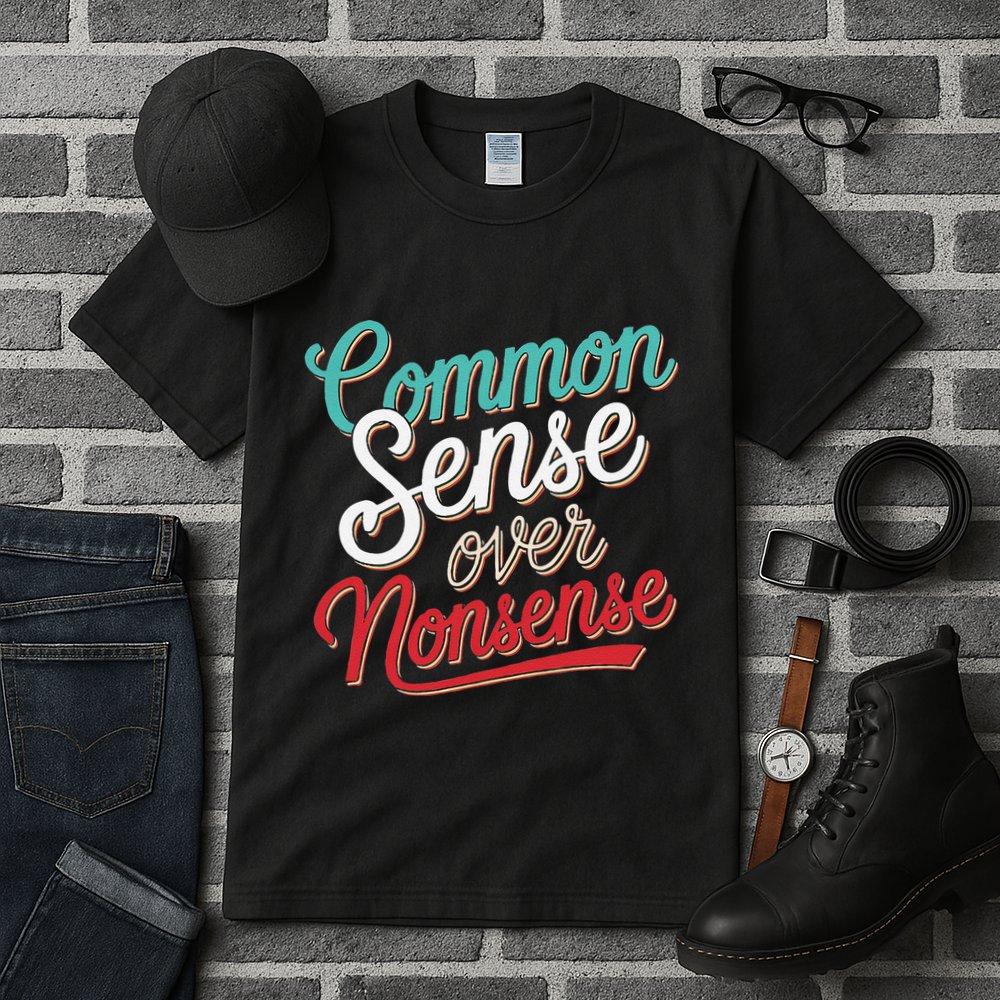 Common Sense Over Nonsense Retro Tall T-Shirt