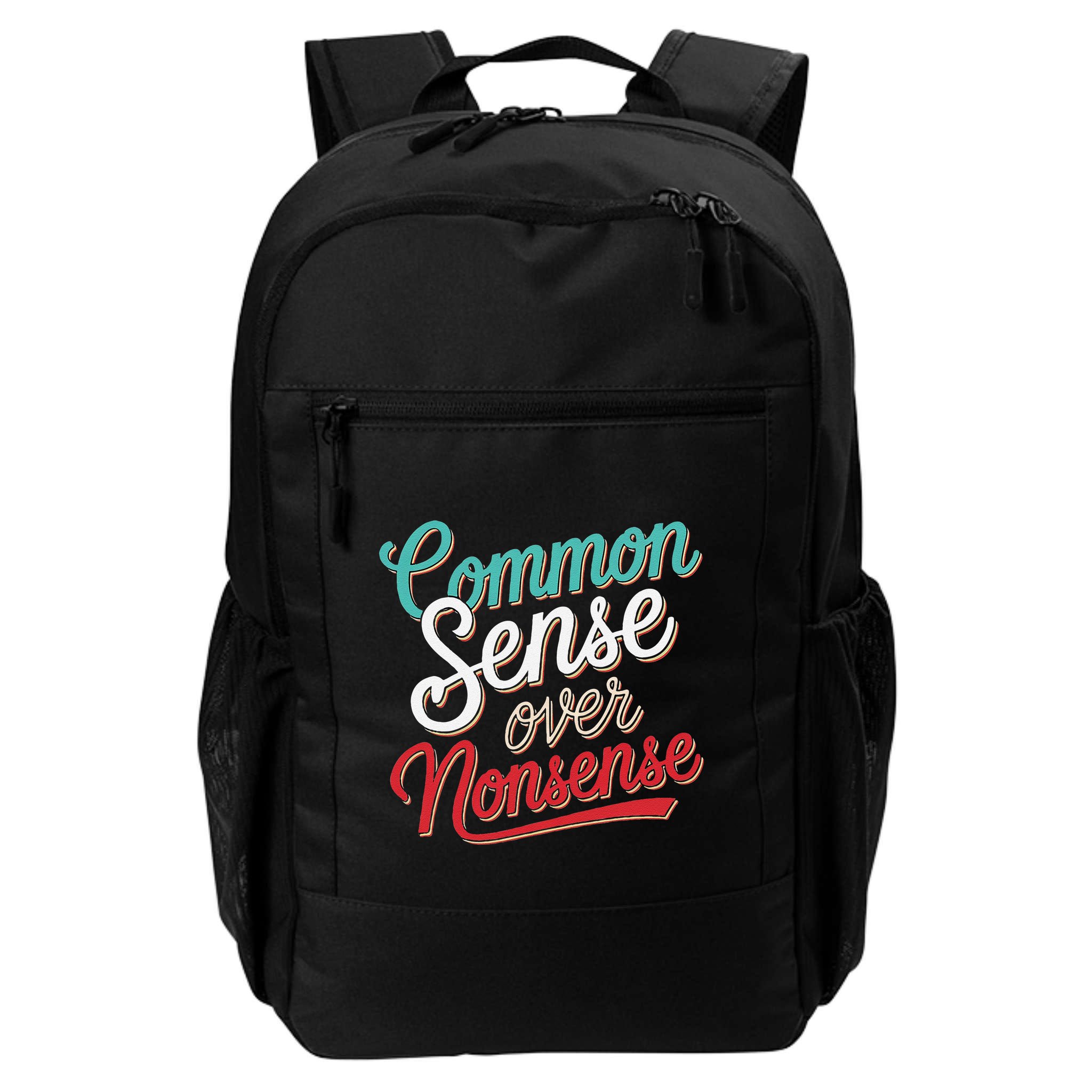 Common Sense Over Nonsense Retro Backpack