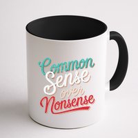 Common Sense Over Nonsense Retro Mug