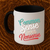 Common Sense Over Nonsense Retro Mug