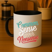 Common Sense Over Nonsense Retro Mug