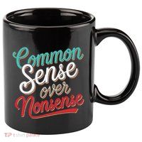 Common Sense Over Nonsense Retro 11oz C Handle Ceramic Mug