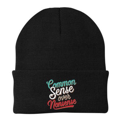 Common Sense Over Nonsense Retro Beanie