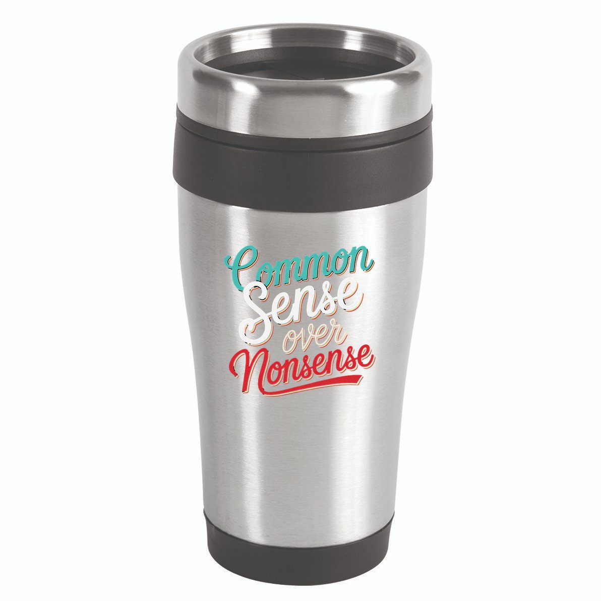 Common Sense Over Nonsense Retro 16oz Travel Tumbler