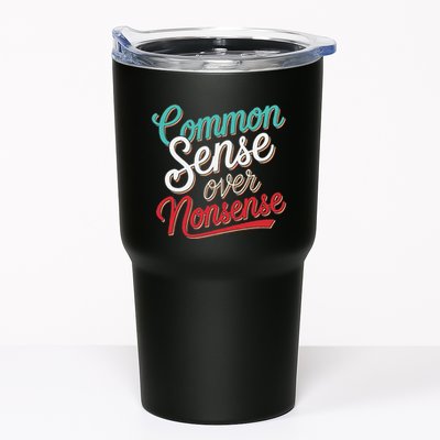 Common Sense Over Nonsense Retro Tumbler