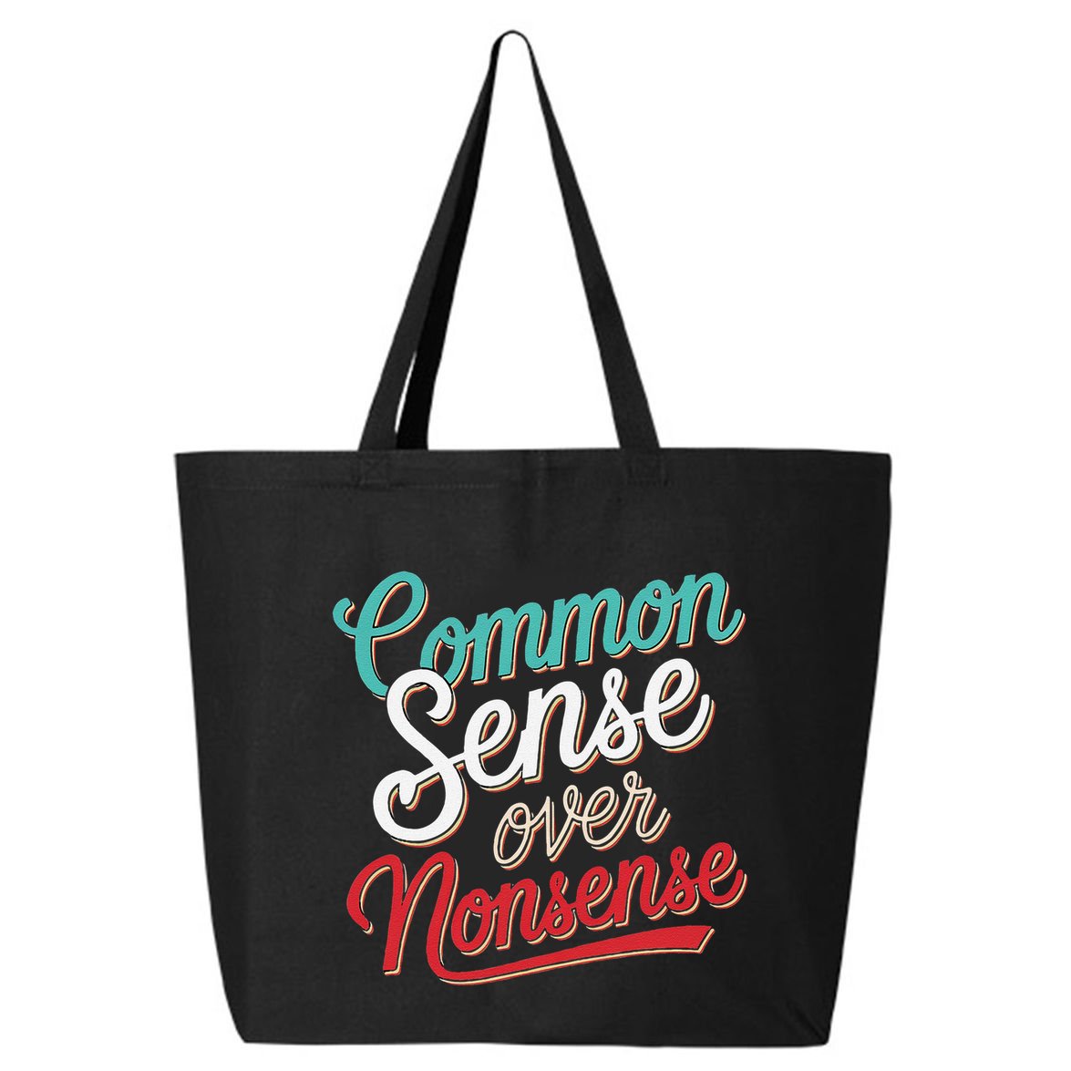 Common Sense Over Nonsense Retro 25L Jumbo Tote