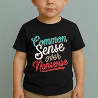 Common Sense Over Nonsense Retro Toddler T-Shirt