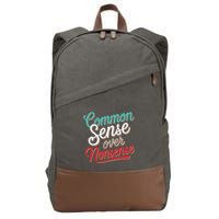 Common Sense Over Nonsense Retro Cotton Canvas Backpack