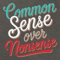 Common Sense Over Nonsense Retro Cotton Canvas Backpack