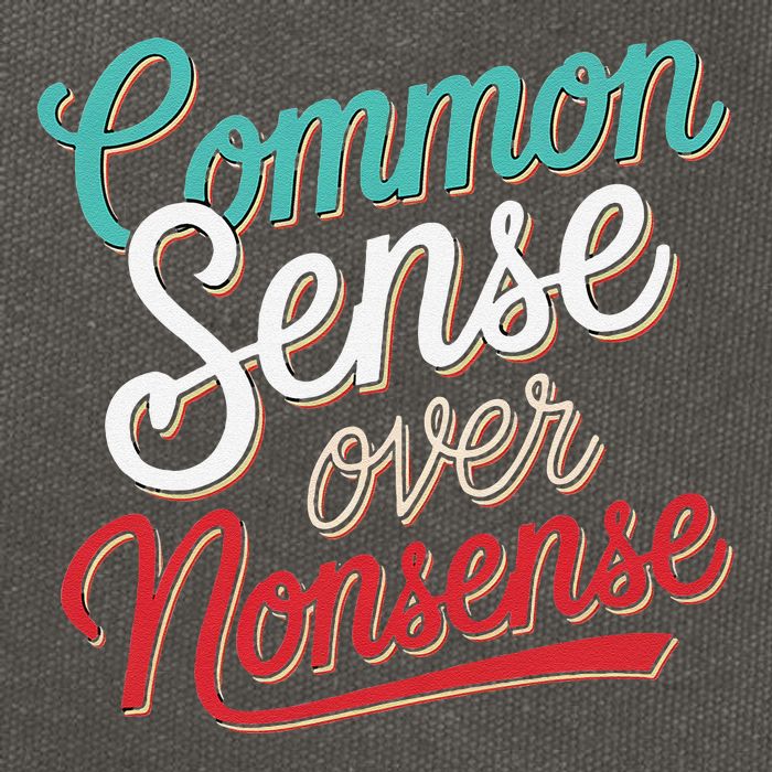 Common Sense Over Nonsense Retro Cotton Canvas Backpack