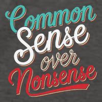 Common Sense Over Nonsense Retro Vector Backpack