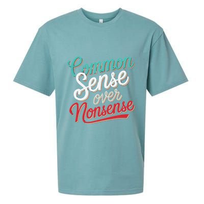 Common Sense Over Nonsense Retro Sueded Cloud Jersey T-Shirt