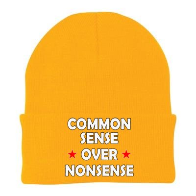 Common Sense Over Nonsense Knit Cap Winter Beanie