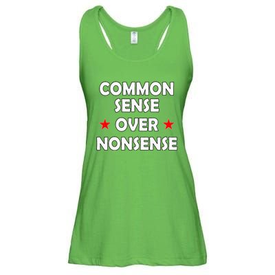 Common Sense Over Nonsense Ladies Essential Flowy Tank