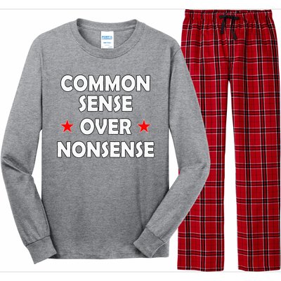 Common Sense Over Nonsense Long Sleeve Pajama Set