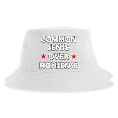 Common Sense Over Nonsense Sustainable Bucket Hat