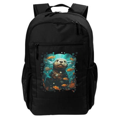 Cute Sea Otter Animal Nature Lovers Daily Commute Backpack