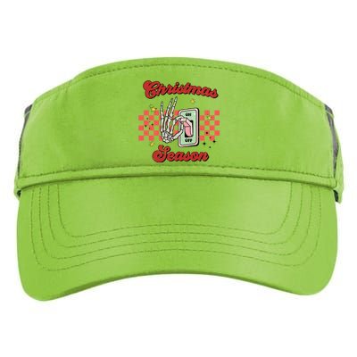 Christmas Season On Off Skeleton Funny Retro Xmas Holiday Gift Adult Drive Performance Visor