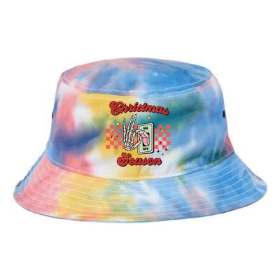 Christmas Season On Off Skeleton Funny Retro Xmas Holiday Gift Tie Dye Newport Bucket Hat