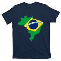 Cool Silhouette Of Brazil Map T-Shirt