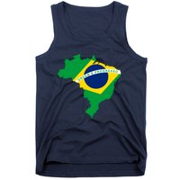 Cool Silhouette Of Brazil Map Tank Top