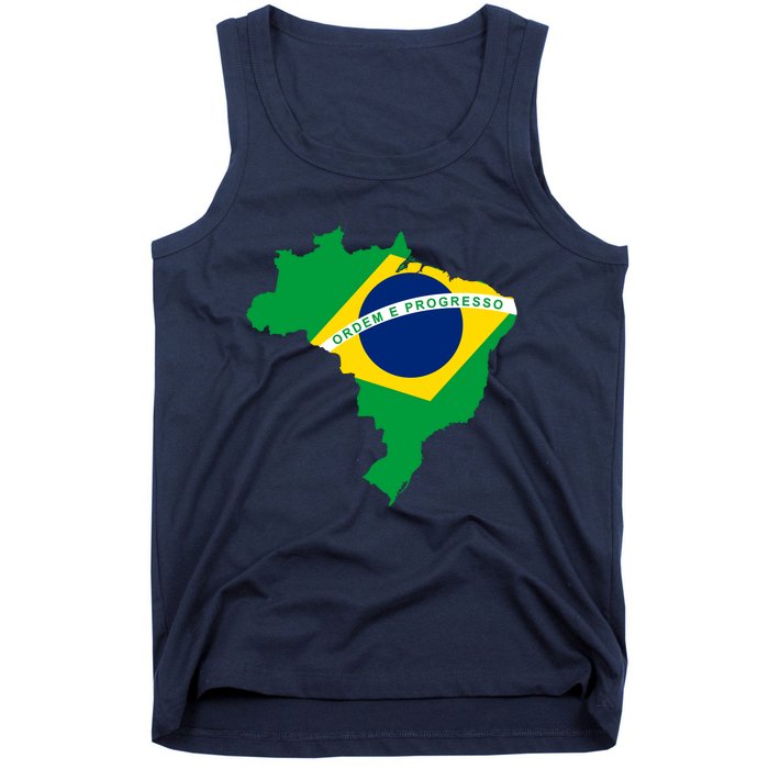 Cool Silhouette Of Brazil Map Tank Top