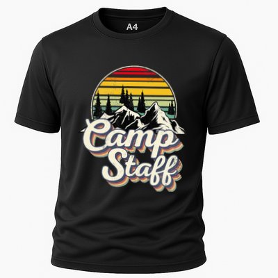 Camp Staff Outdoor Sunset Summer Camping Vintage Camp Staff Performance Shirt