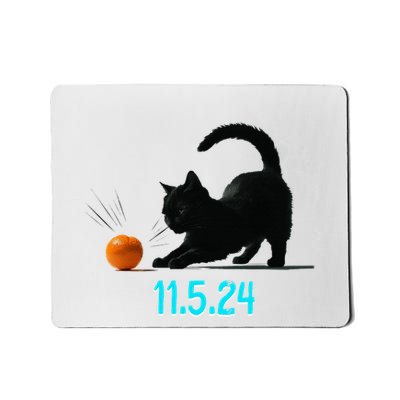 Cat Swatting Orange Off Table On Election Day 11.5.2024 Mousepad