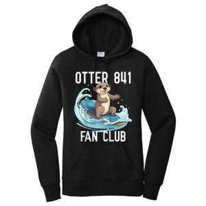 Cute Surfing Otter 841 Raglan Baseball Women's Pullover Hoodie