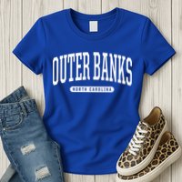 College Style Outer Banks North Carolina Souvenir Gift Womens T-Shirt