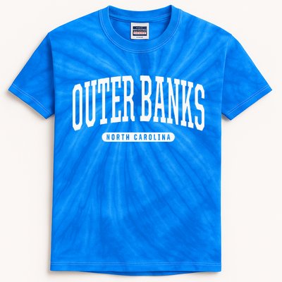 College Style Outer Banks North Carolina Souvenir Gift Kids Tie-Dye T-Shirt