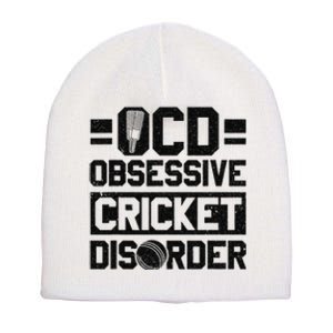 Cricket Season Obsessive Cricket Disorder Cricket Player  Short Acrylic Beanie