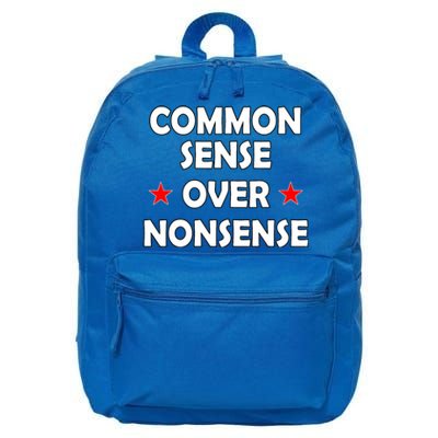 Common Sense Over Nonsense American Election Designs 16 in Basic Backpack