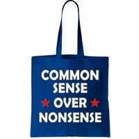 Common Sense Over Nonsense American Election Designs Tote Bag